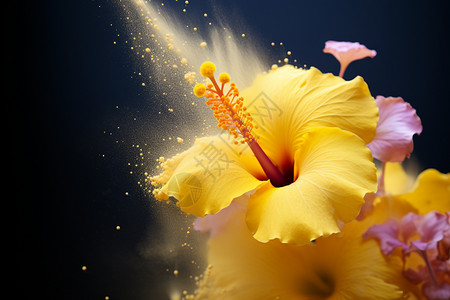 花朵里的花粉背景图片