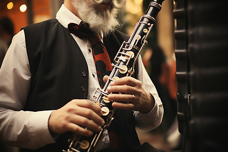 弹奏单簧管的音乐人图片
