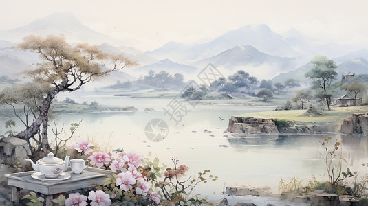好看的中国画山水图片