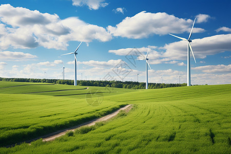 一座风力发电机图片