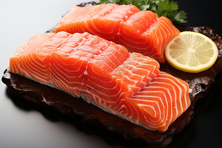 海鲜三文鱼肉类生鱼片高清图片