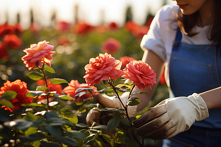 玫瑰花园玫瑰花圃高清图片