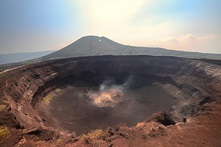 火山口景色图片