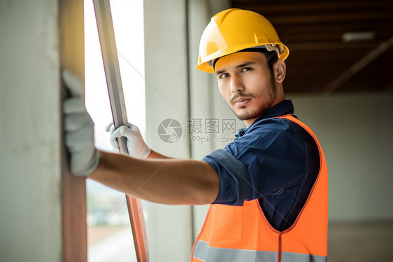 建筑工人测量图片