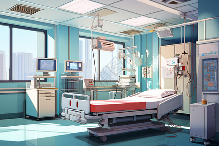 医院的病床图片