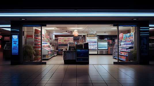 购物超市门口图片