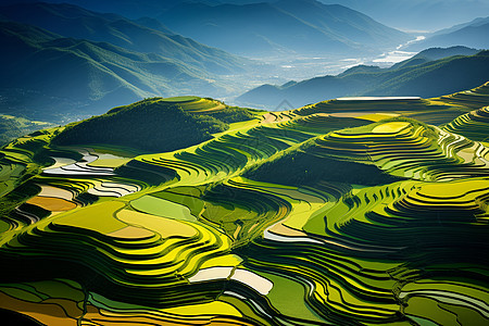 蓝天山景背景图片