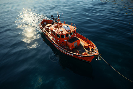 海面的救生艇图片