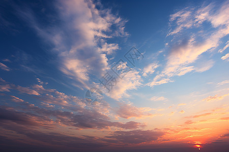 绚丽天空绚丽的傍晚天空背景