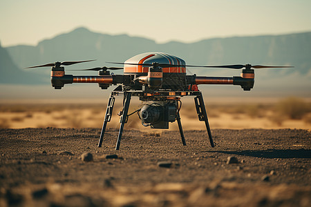 荒野中的高科技无人机图片