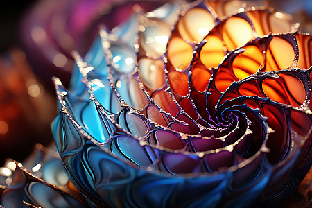 彩色动感大胆色彩的玻璃艺术品背景