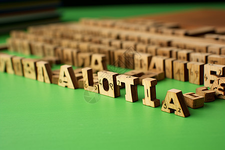 创造想象力的字母木块图片