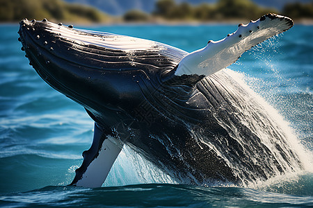 海里野生的鲸鱼图片
