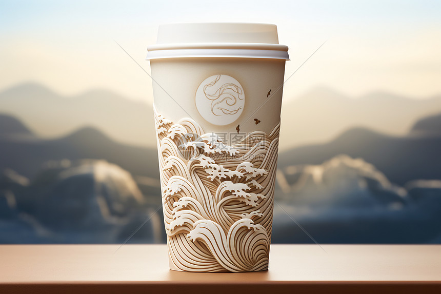 中国风咖啡杯设计图片