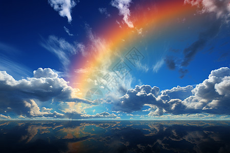 天空彩虹的神秘色彩图片