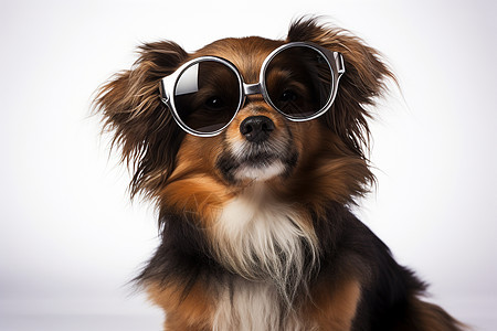 有趣的太阳镜狗狗图片
