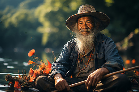 渔夫的人物肖像图片