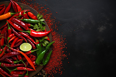 准备烹饪的辣椒食材图片