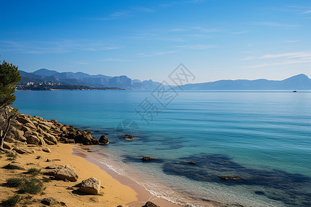 度假海湾的美丽景观图片