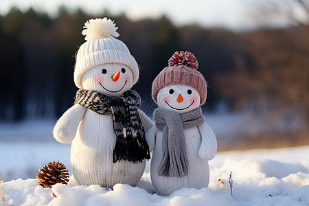 围围巾的雪人玩具图片