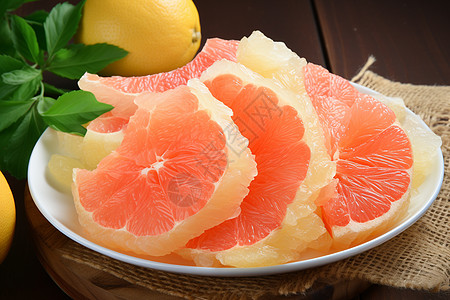 香甜多汁的葡萄柚背景图片