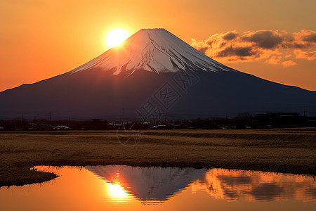 美丽的富士山景观图片