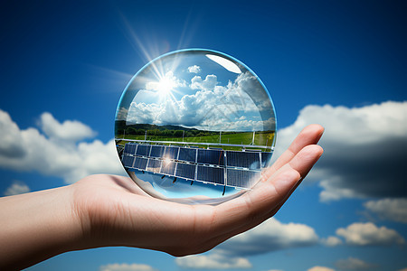 环保太阳能电伏板概念图图片
