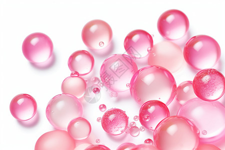 抽象创意粉色气泡背景背景图片
