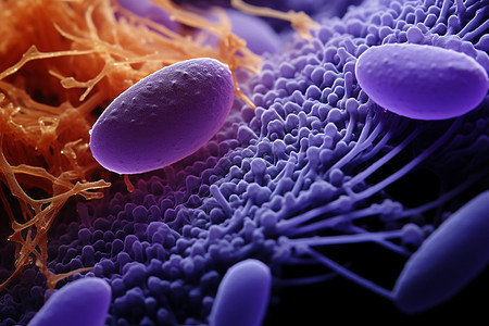 医学研究的细胞病毒概念图图片