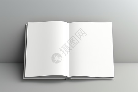 翻开的空白小册子背景图片