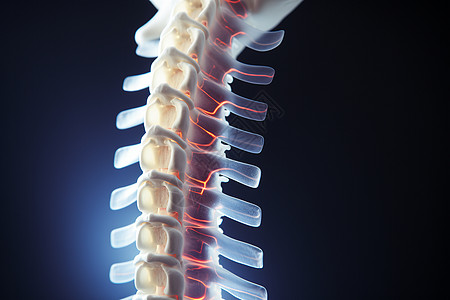 脊柱护理背部骨骼照片设计图片