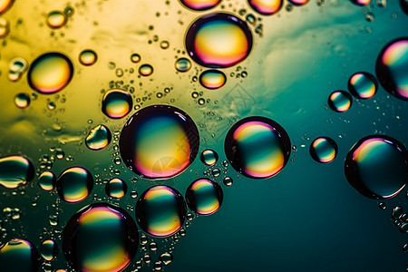 抽象创意油滴气泡插图背景图片