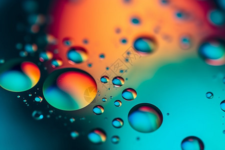 抽象创意油滴气泡背景图片