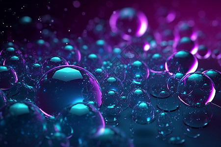 梦幻的紫色泡泡背景图片
