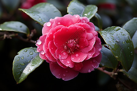 美丽的雨后花朵图片