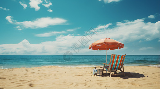 海边的沙滩背景图片