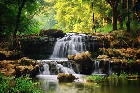 美丽自然的瀑布图片