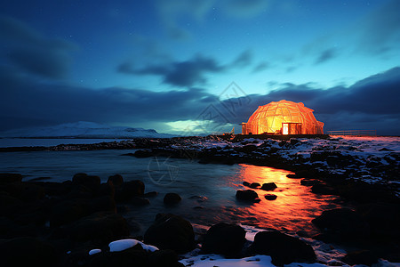 冰岛上的北极光图片