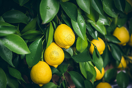 乡村种植的柠檬果园图片