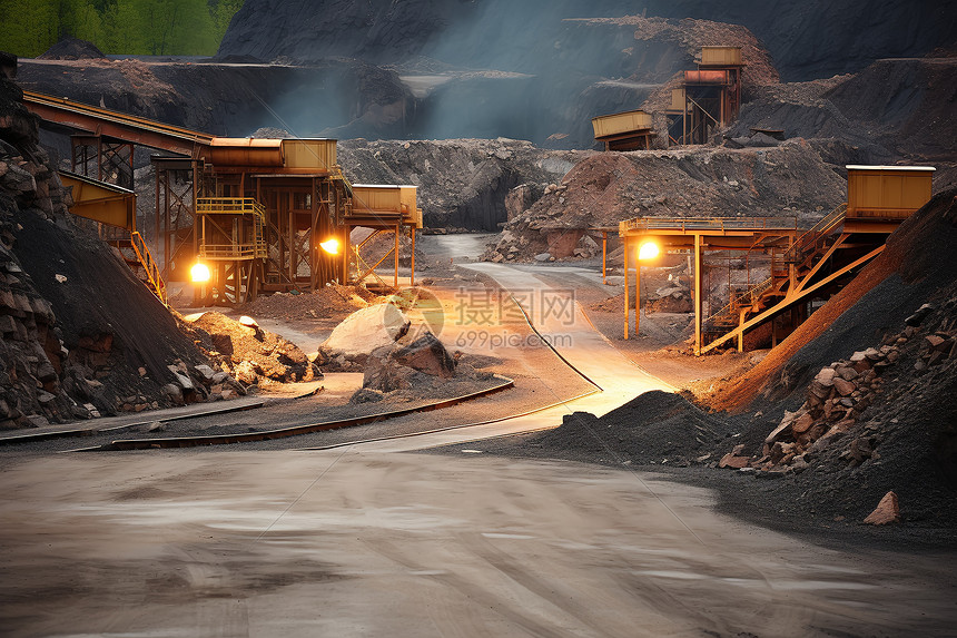 工业煤炭矿场图片