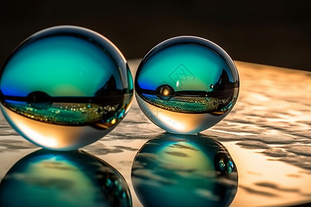 抽象艺术玻璃球模型图片