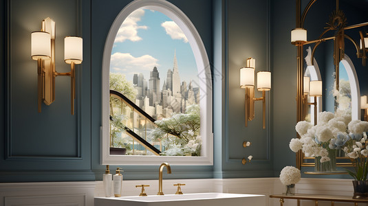 现代简约的浴室装潢图片