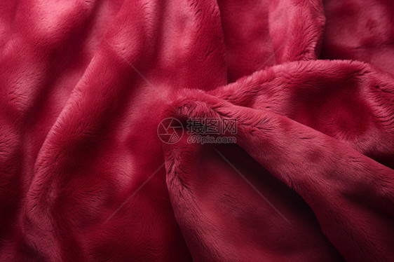 柔软的红色毛毯图片