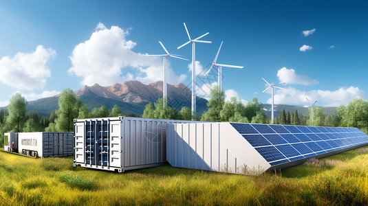 环保的新能源光伏组件背景图片