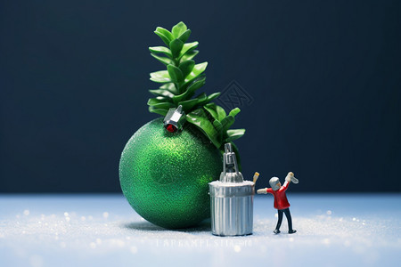 创意圣诞节的装饰球背景图片