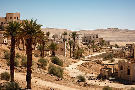 沙漠中的房子图片