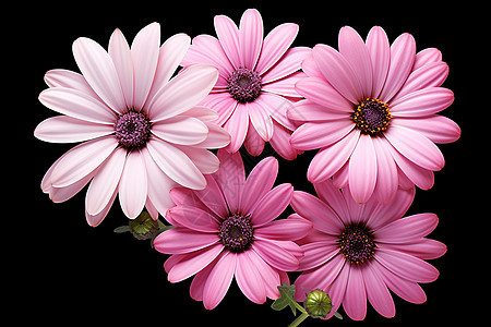 粉色的花簇图片