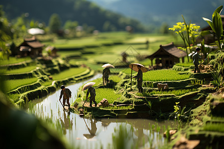 小村落中的美丽风景图片