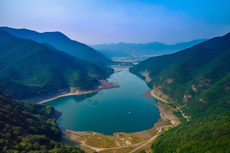 风景秀丽的山水湖泊背景图片