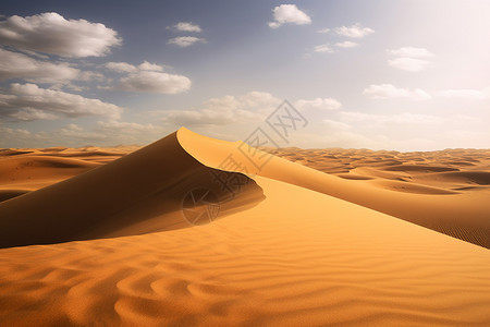 夏季辽阔的沙漠景观图片